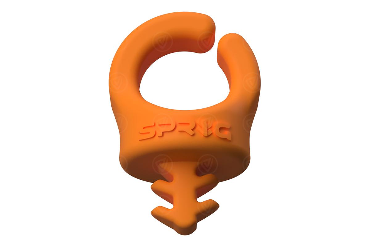 Sprig 1/4”-20 flexible Kabelhalterung mit 9 mm Öffnung, 6 Stück (Orange)