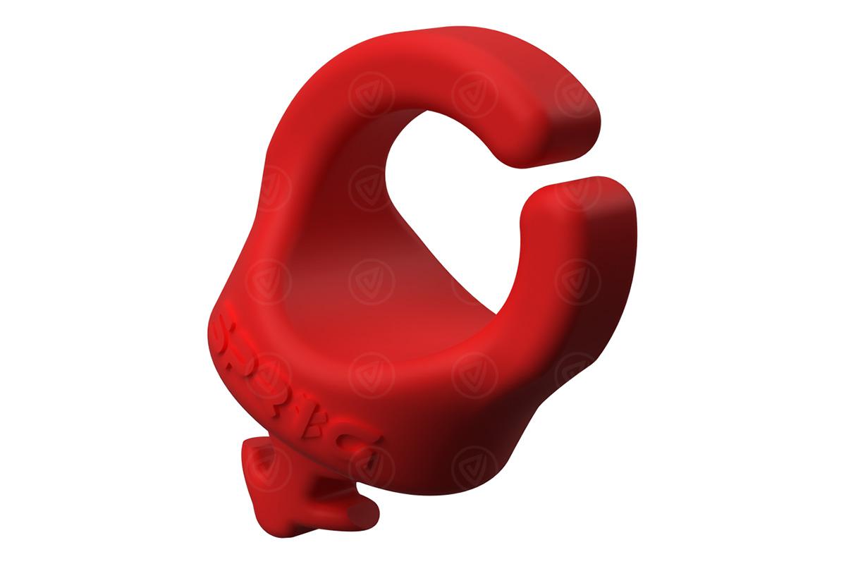 Sprig 1/4”-20 flexible Kabelhalterung mit 9 mm Öffnung, 6 Stück (Rot)