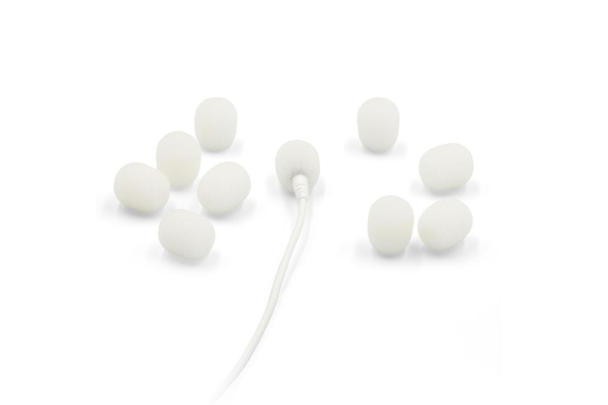 Bubblebee The Microphone Foam For Lavalier Mics - XS, WHITE - 10-PACK