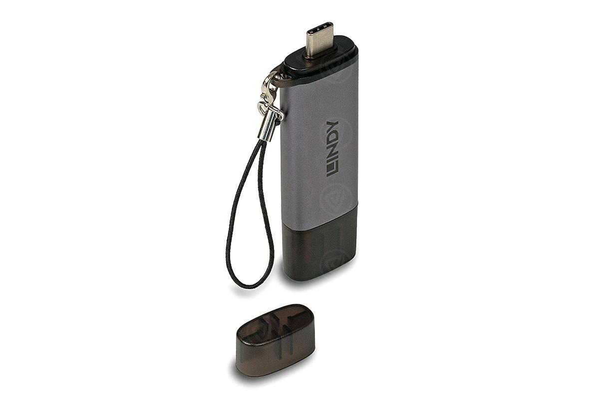 Lindy USB 3.2 Kartenleser, Typ C & A, SD/MicroSD