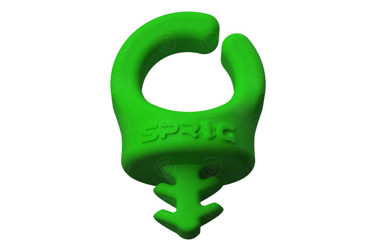 Sprig 3/8”-16 flexible Kabelhalterung mit 13,5 mm Öffnung, 3 Stück (Grün)