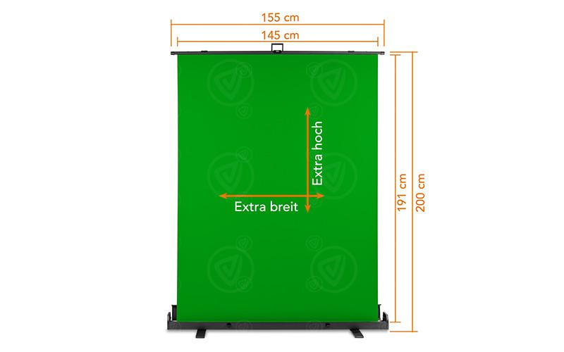 Walimex Pro Roll-up Panel Hintergrund grün (155 x 200 cm)