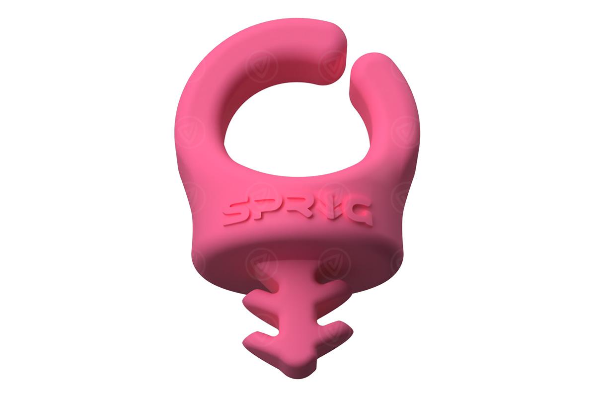 Sprig 1/4”-20 flexible Kabelhalterung mit 9 mm Öffnung, 6 Stück (Rosa)
