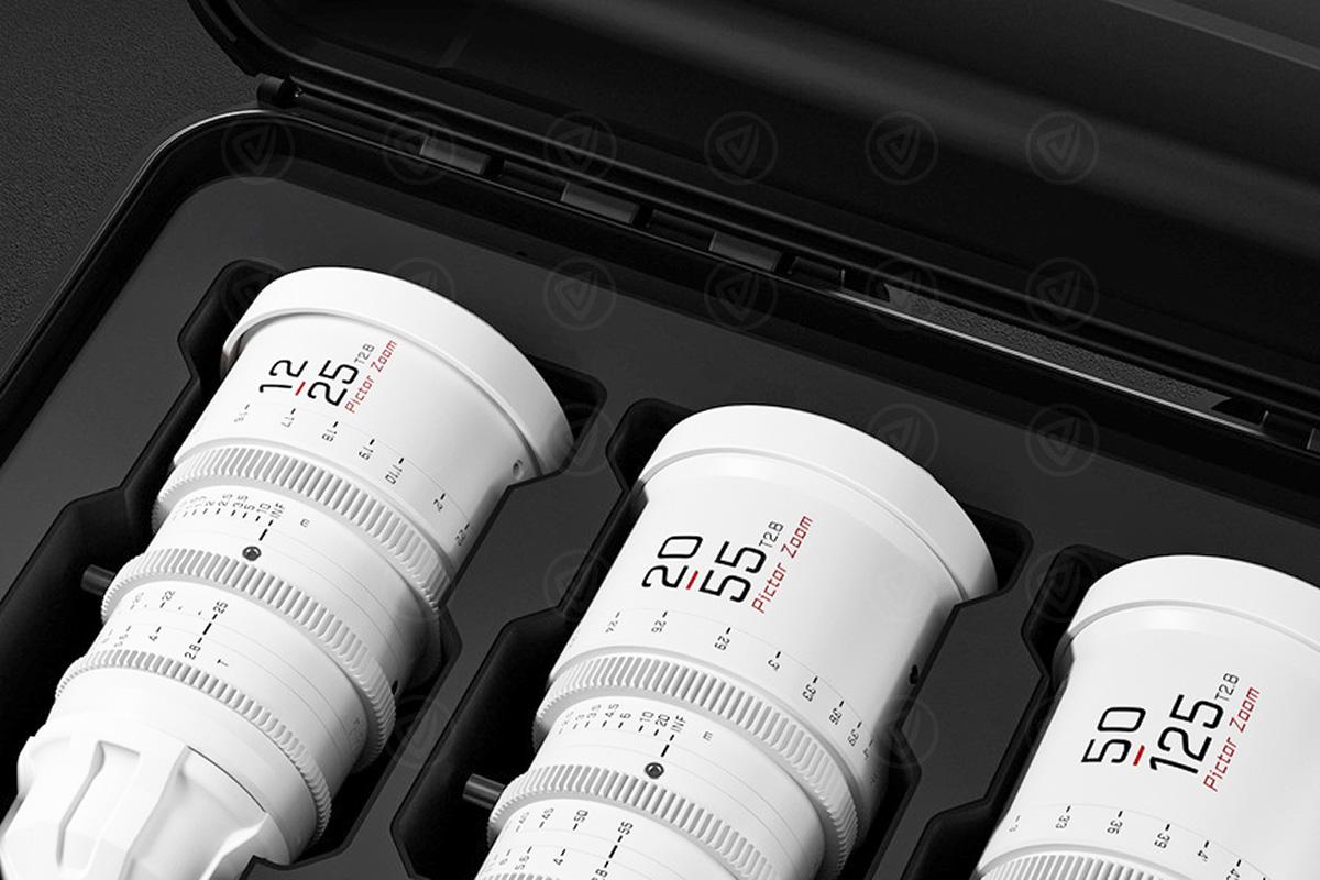 DZOFILM Pictor Zoom 3-Lens Kit (12-25/20-55/50-125 T2.8) White - PL/EF