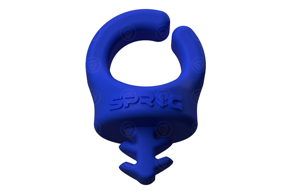 Sprig 1/4”-20 flexible Kabelhalterung mit 9 mm Öffnung, 6 Stück (Blau)