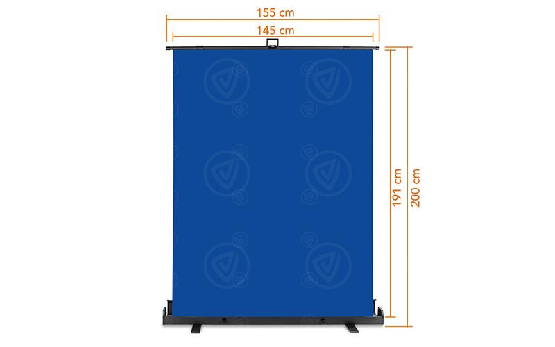 Walimex Pro Roll-up Panel Hintergrund blau (155 x 200 cm)
