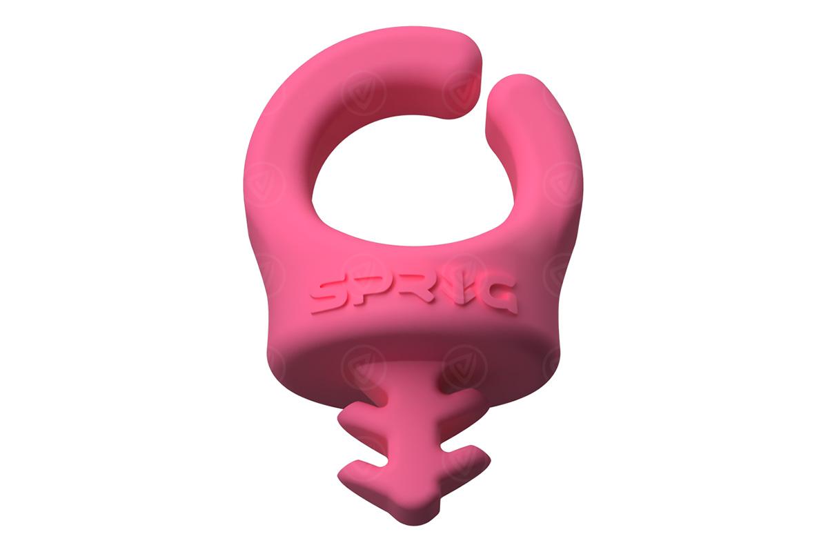 Sprig 3/8”-16 flexible Kabelhalterung mit 13,5 mm Öffnung, 3 Stück (Rosa)