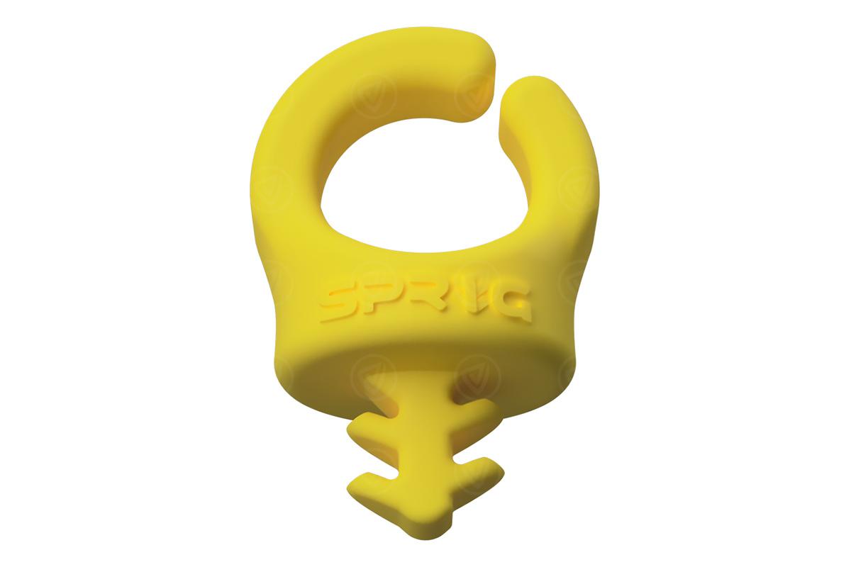 Sprig 1/4”-20 flexible Kabelhalterung mit 9 mm Öffnung, 6 Stück (Gelb)